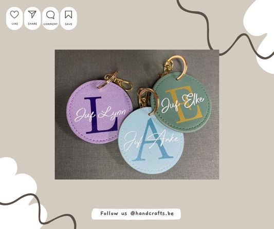 PU sleutelhanger rond