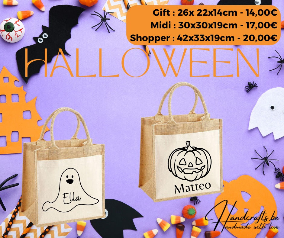 Halloween zak in jute