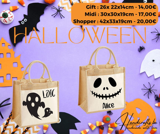 Sac Halloween en jute