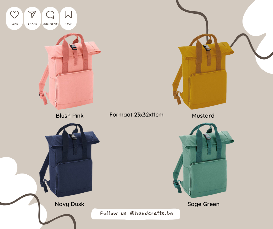 Twin Handle Roll-Top Backpack - Small