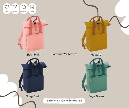 Twin Handle Roll-Top Backpack - Small