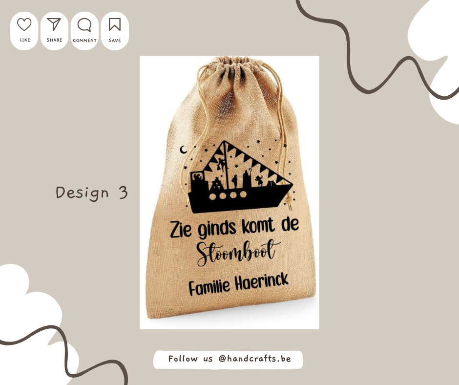 Katoenen zakje - Sinterklaas