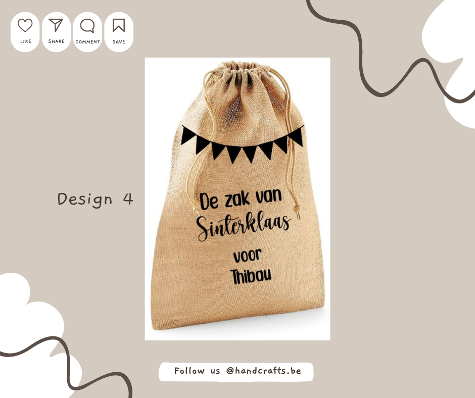 Katoenen zakje - Sinterklaas