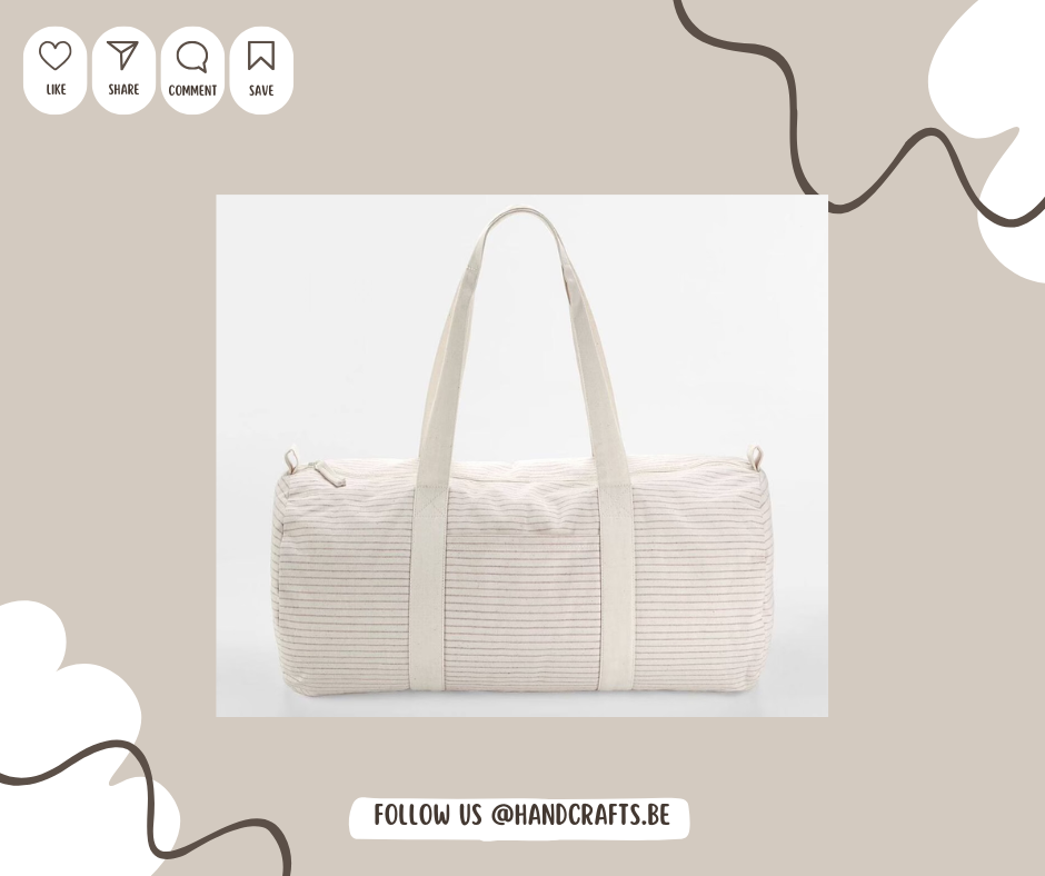 Sac de voyage en coton biologique rayé